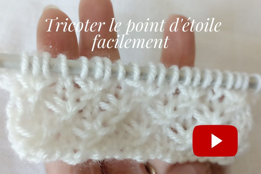 tricoter le point étoile facilement video
