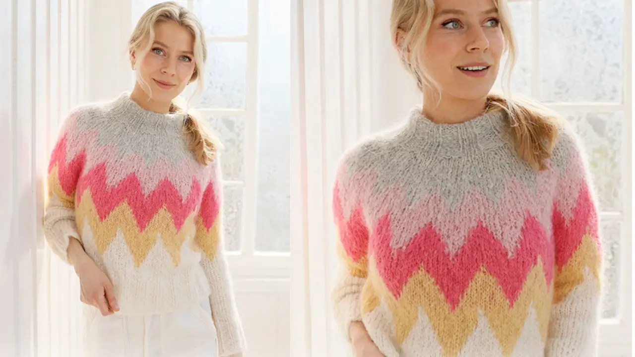 tricoter un pull très look présentation